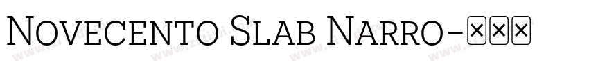 Novecento Slab Narro字体转换